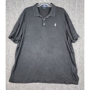 Polo Ralph Lauren Polo Shirt Mens XXL Black Classic Fit Short Sleeve Jersey Pony